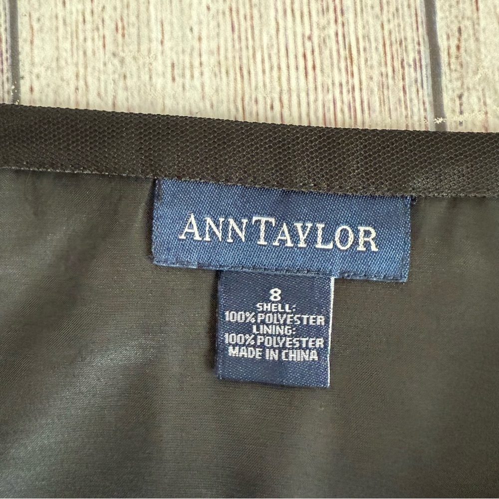 ANN TAYLOR Vintage Black Sequined Skirt 8 - Picture 5 of 5